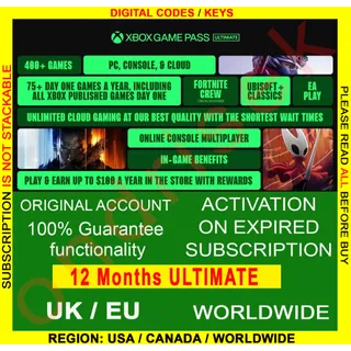 Xbox Game Pass Ultimate 12 months EU + UK