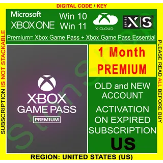 Xbox Game Pass Premium 1 Month (US) only
