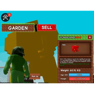 rainbow hatched elephant 60kg