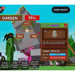 Mega Golem 138kg (biggest in game)