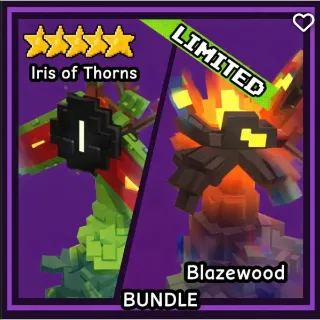 20X Iris Of Thorns & 20X  Blazewood - Garden Tower Defence ** New Unit**