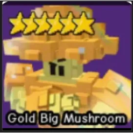Gold Big Mushroom - Garden Tower Defence
