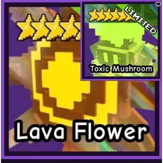 Bundle Toxic Mushroom + Lava Flower - Garden Tower Defense ** NEW Unit **