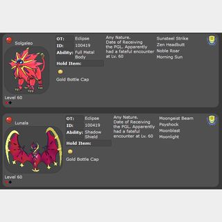 Bundle  SHINY solgaleo lunala - Game Items - Gameflip