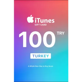 iTunes ₺100 TR GiftCard TURKEY (TRY)