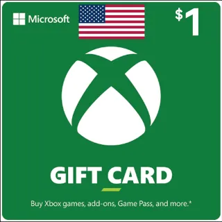 $ 1.00 USD Xbox Gift Card(automatic delivery)