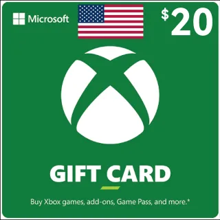$ 20.00 USD Xbox Gift Card(automatic delivery)
