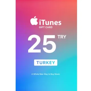 iTunes ₺25 TR GiftCard TURKEY (TRY)