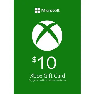 $ 10.00 USD Xbox Gift Card