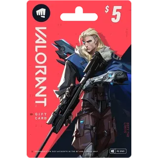 $5 VALORANT GIFT CARD 475 game credits (automatic delivery)