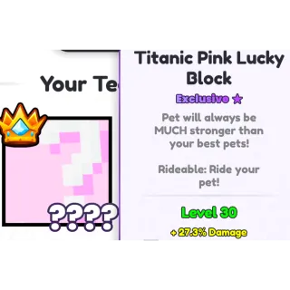 Titanic Pink Lucky Block