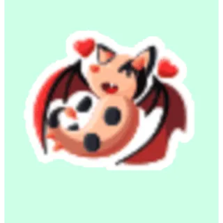 Bat dragon cuddle animated sticker