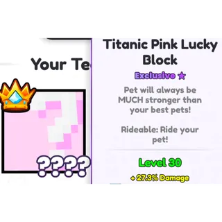 Titanic Pink Lucky Block