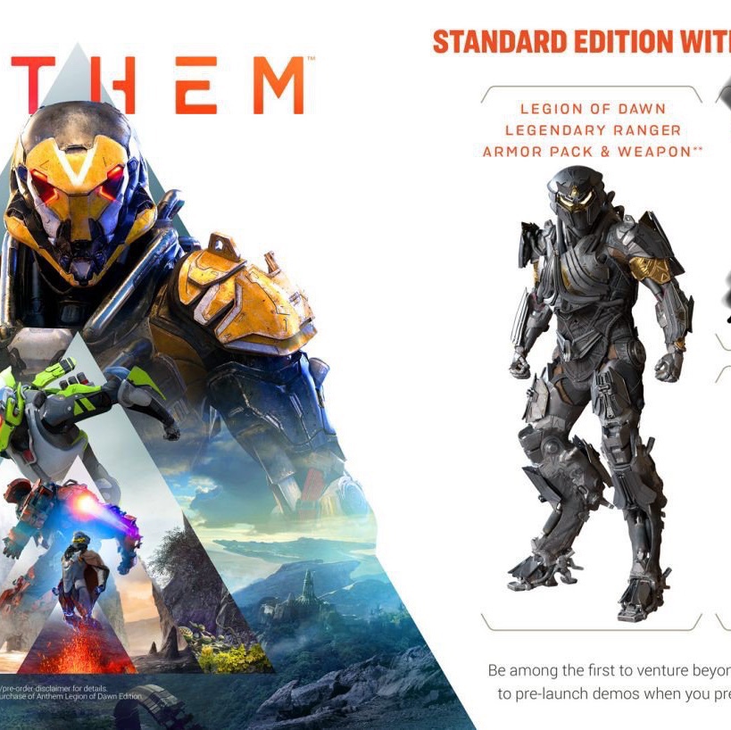 pre order anthem ps4