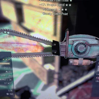 A.A flaming chainsaw