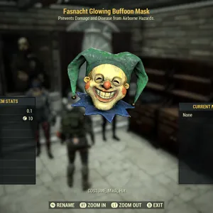 glowing buffoon mask