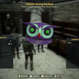 Glowing owl mask