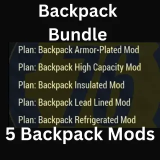 5 Backpack Mod Plan Bundle 