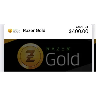 $400.00 USD Razer Gold