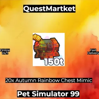 20x Autumn Rainbow Chest Mimic