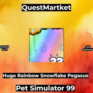 Huge Rainbow Snowflake Pegasus