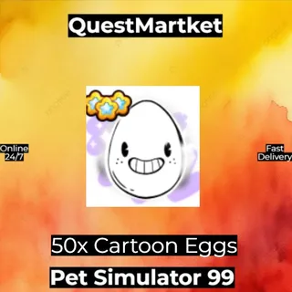 50x Cartoon Eggs