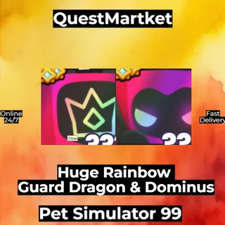 Huge Rainbow Guard Dragon & Dominus