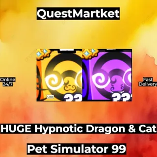 HUGE Hypnotic Cat & Dragon