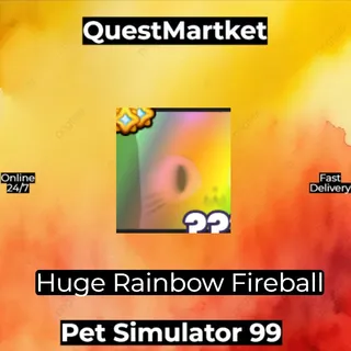 Huge Rainbow Fireball Cat