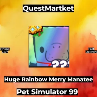 Huge Rainbow Merry Manatee