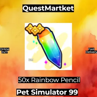 50x Rainbow Pencil