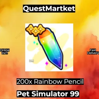 200x Rainbow Pencil