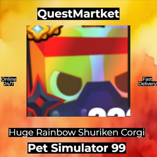 Huge Rainbow Shuriken Corgi