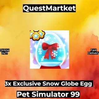 3x Exclusive Snow Globe Egg