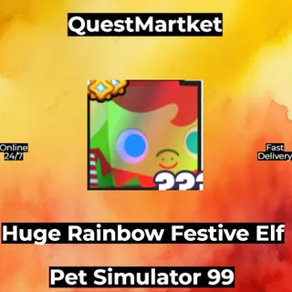 Huge Rainbow Festive Elf