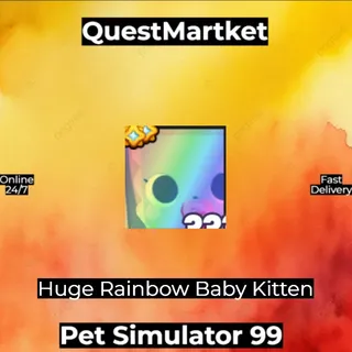 Huge Rainbow Baby Kitten