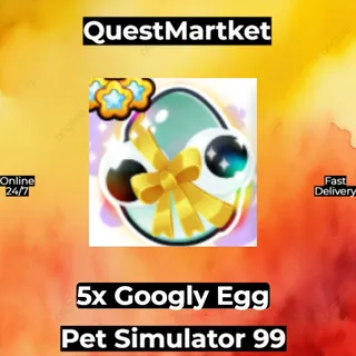 5x Googly Egg