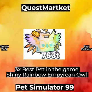 3x Shiny Rainbow Empyrean Owl