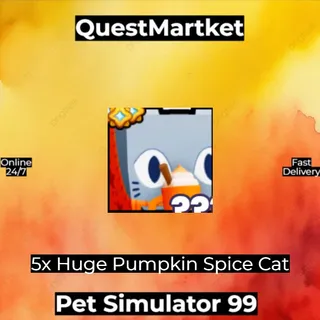 5x Huge Pumpkin Spice Cat