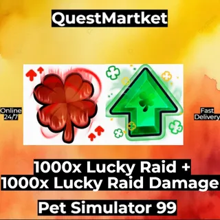 1000x Lucky Raid XP Booster +1000x Lucky Raid Damage Booster