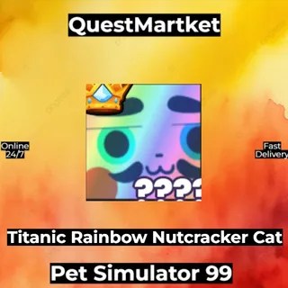 Titanic Rainbow Nutcracker Cat