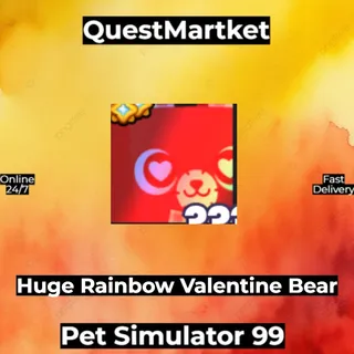 Huge Rainbow Valentine Bear