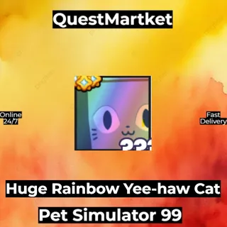 Huge Rainbow Yee-haw Cat