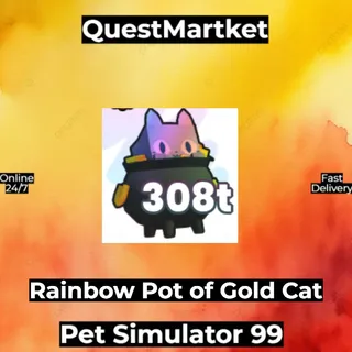 Rainbow Pot of Gold Cat