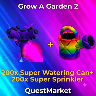 200x Super Watering Can + 200x Super Sprinkler Grow a garden 2