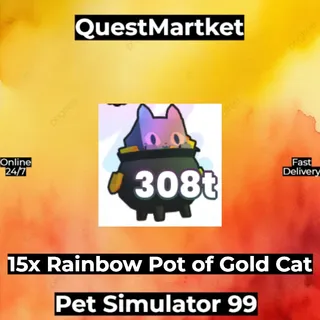 15x Rainbow Pot of Gold Cat