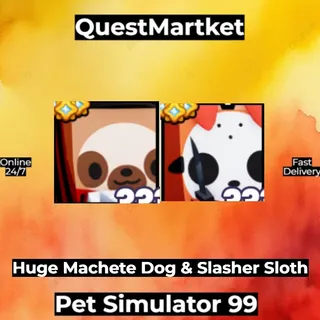 Bundle Huge Machete Dog + Slasher Sloth