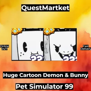 Huge Cartoon Demon & Bunny