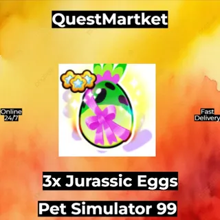 3x Jurassic Egg