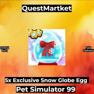 5x Exclusive Snow Globe Egg